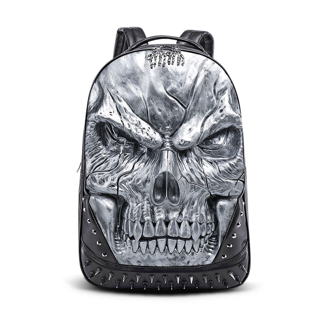 Gothic 3D Skull Skeleton Backpack for Women – Sunken Skull